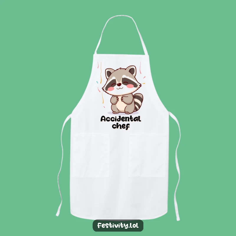 Funny Raccoon Party Apron: Cook with Adorable Charm!