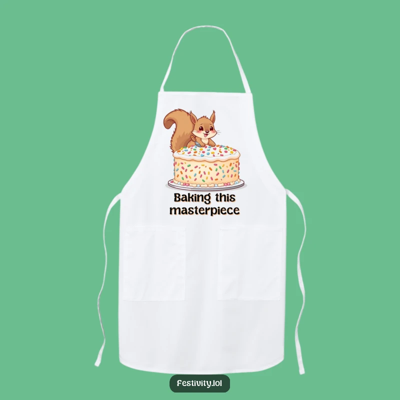 Funny Squirrel Cake Apron: Bake with Joy and Laughter
