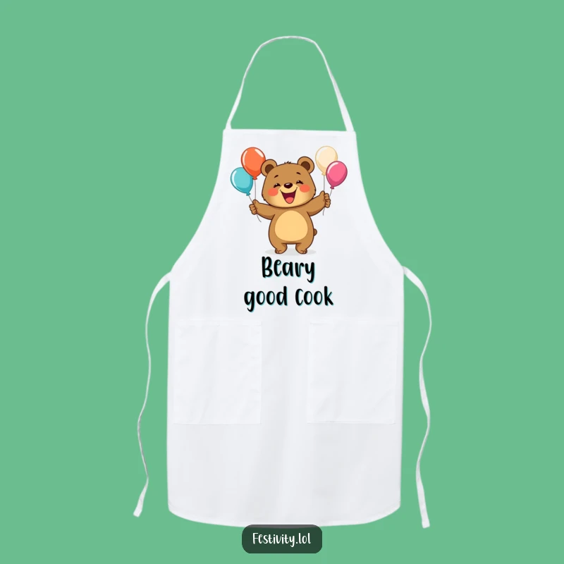Funny Bear Juggling Apron: Cook Up Fun in the Kitchen with This Hilarious Bear Accessory
