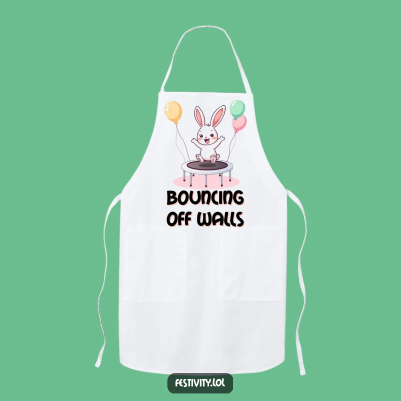 Funny Bunny Trampoline Apron: Cook with Bounce, The Ultimate Funny Gift