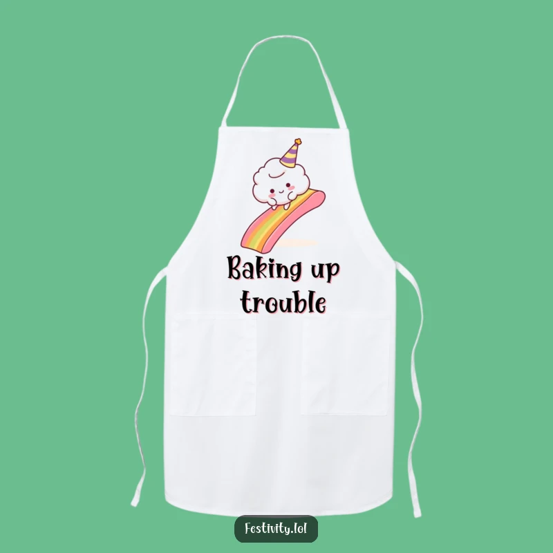 Funny Cloud Adventure Apron: Cook Up Laughs with This Comical Sky Accessory, Great Funny Gift