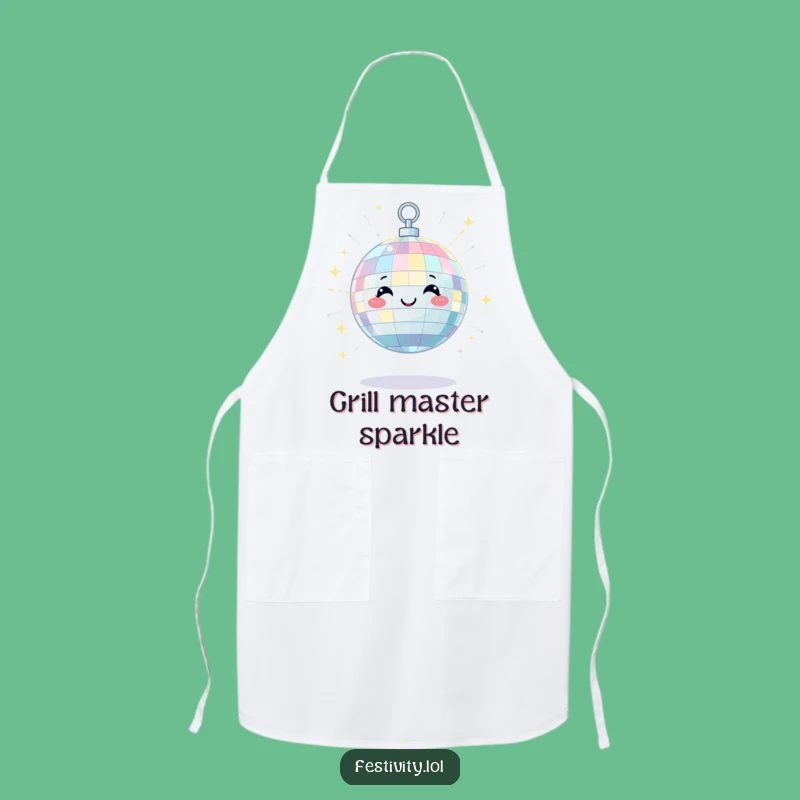 Funny Disco Ball Apron: Satisfied Shine for Your Kitchen