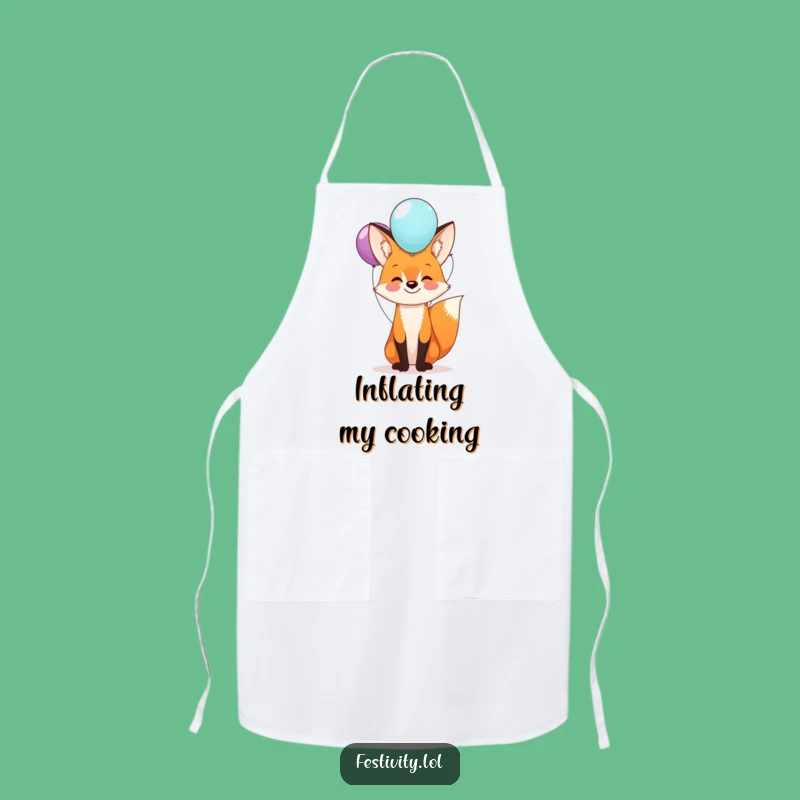 Funny Fox Balloon Apron: Kitchen Fun, Balance Act, Perfect Chef Gift