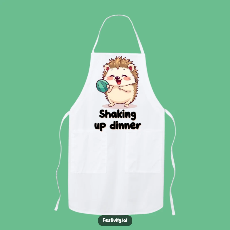 Funny Hedgehog Chef Apron: Cook with Festive Fun!