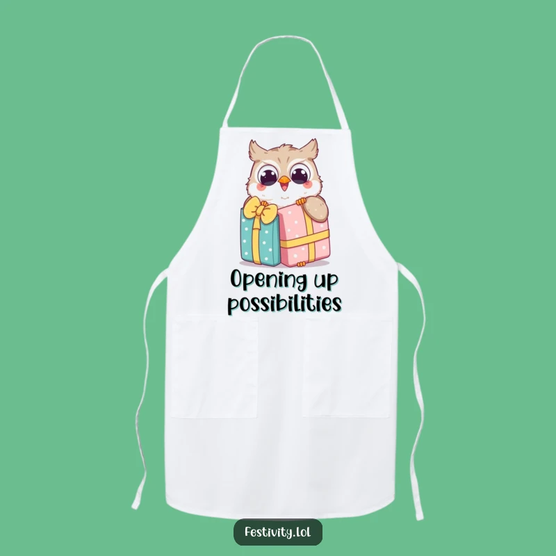 Funny Owl Gift Apron: Cook with Delightful Surprise, Practical Funny Gift