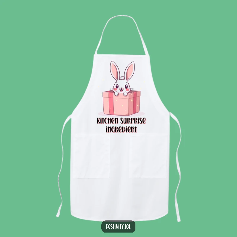 Funny Bunny Surprise Apron - Adorable Kitchen Wear for Hilarious Cooks Gift