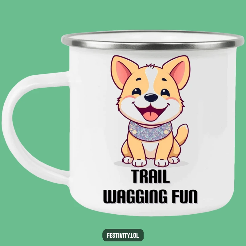 Funny Dog Campfire Mug - Festive Vibes for Outdoor Adventures