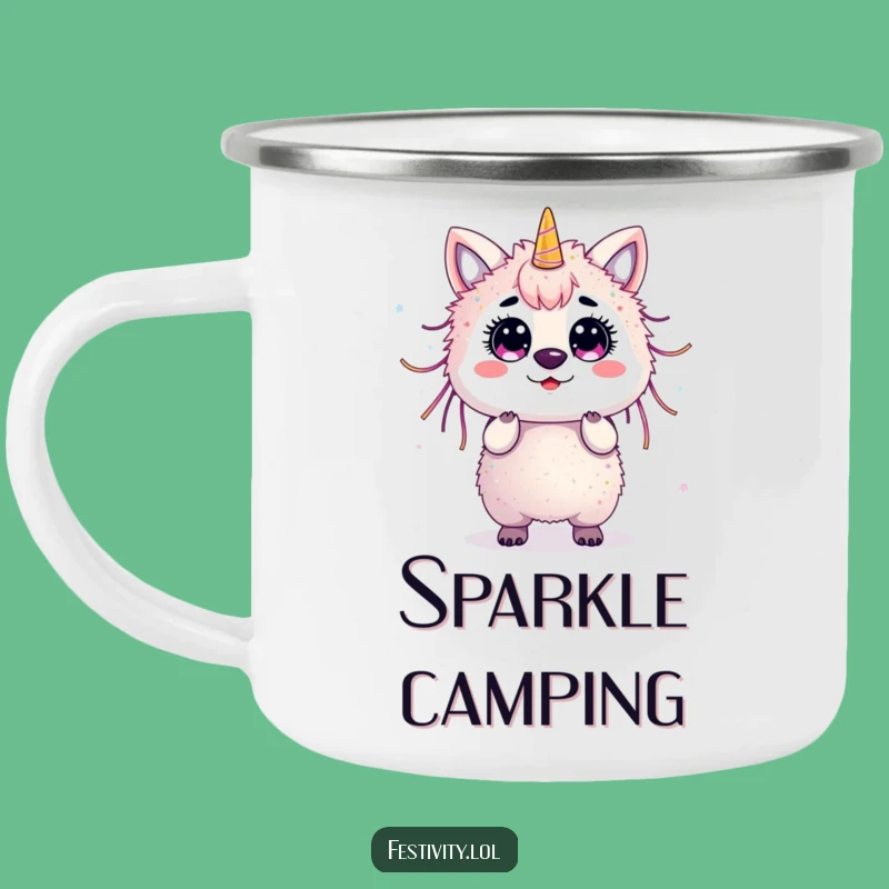 Funny Glitter Animal Camping Mug - Streamer Surprise - Outdoor Fun