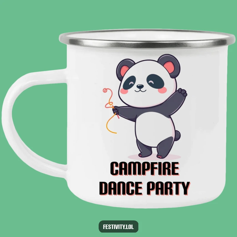 Funny Panda Dancer Camping Mug: Celebrate Outdoors with Fun