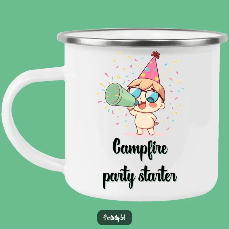 Funny Party Camping Mug - Confetti Blast - Outdoor Celebration