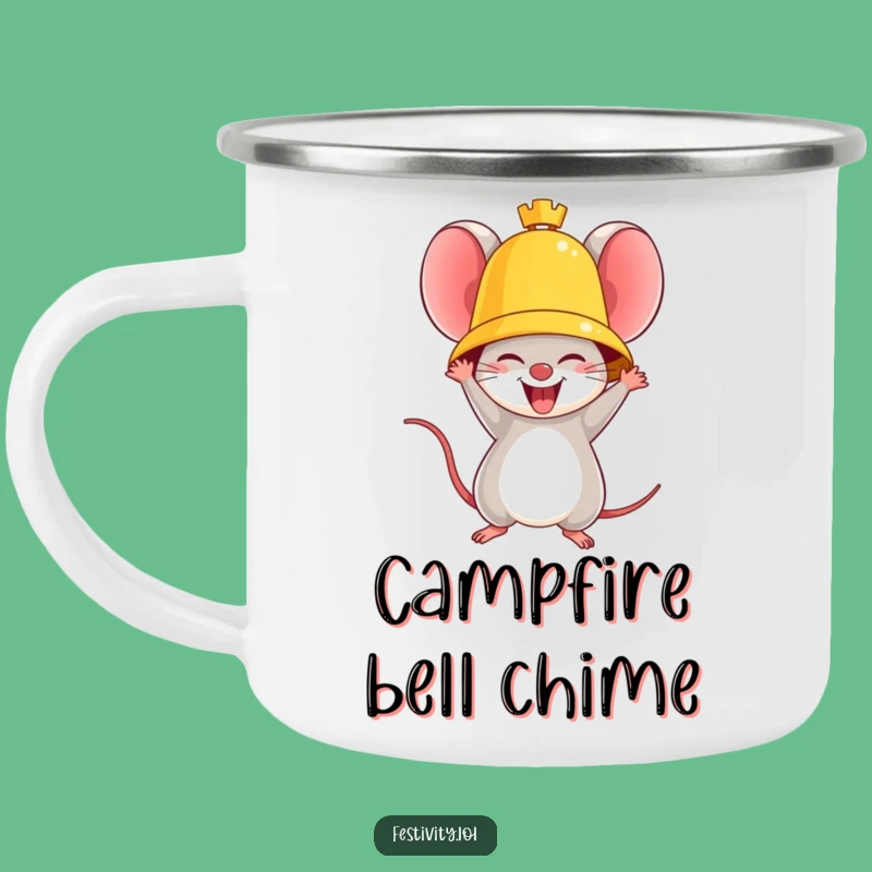 Funny Triumphant Mouse Camping Mug: Your Victory Companion for Outdoor Adventures
