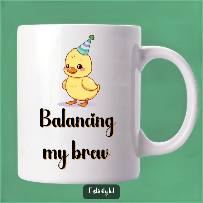 Funny Wobbly Duckling Mug: Hilarious Birthday Gift for Cake Lovers