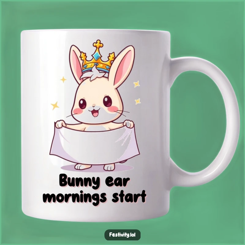 Funny Rabbit King Mug: Celebrate Royalty with This Hilarious and Cheerful Bunny Gift