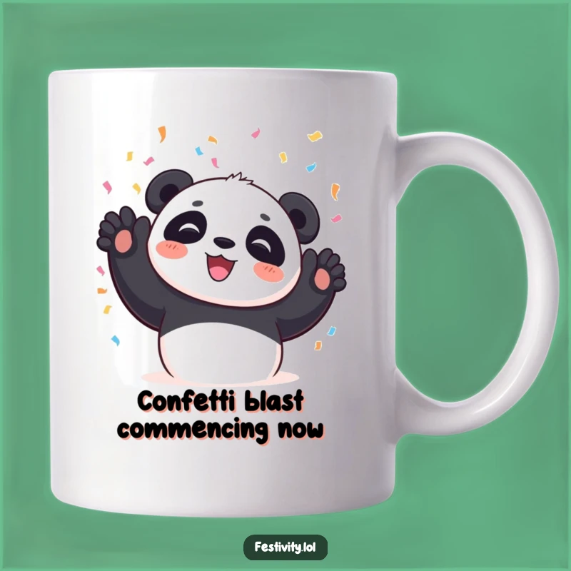 Funny Panda Confetti Party Mug: Perfect Funny Gift for Joyful Celebrations