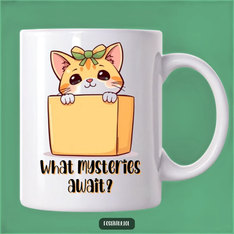 Funny Curious Cat Mug: Adorable Pet Peeking Surprise, Perfect Funny Gift Idea
