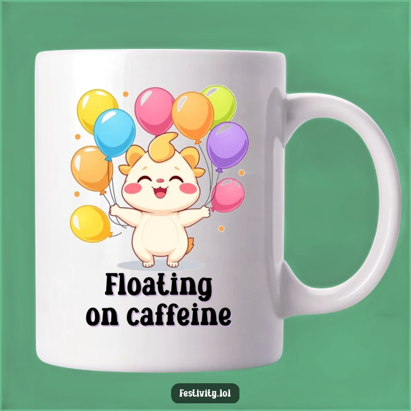 Funny Juggling Creature Mug - Joyful Balloon Fun - Perfect Cheerful Gift