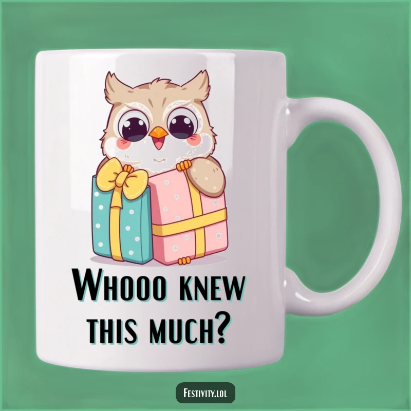 Funny Owl Gift Mug: Unboxing Joy, Perfect Humorous Present for Owl Lovers