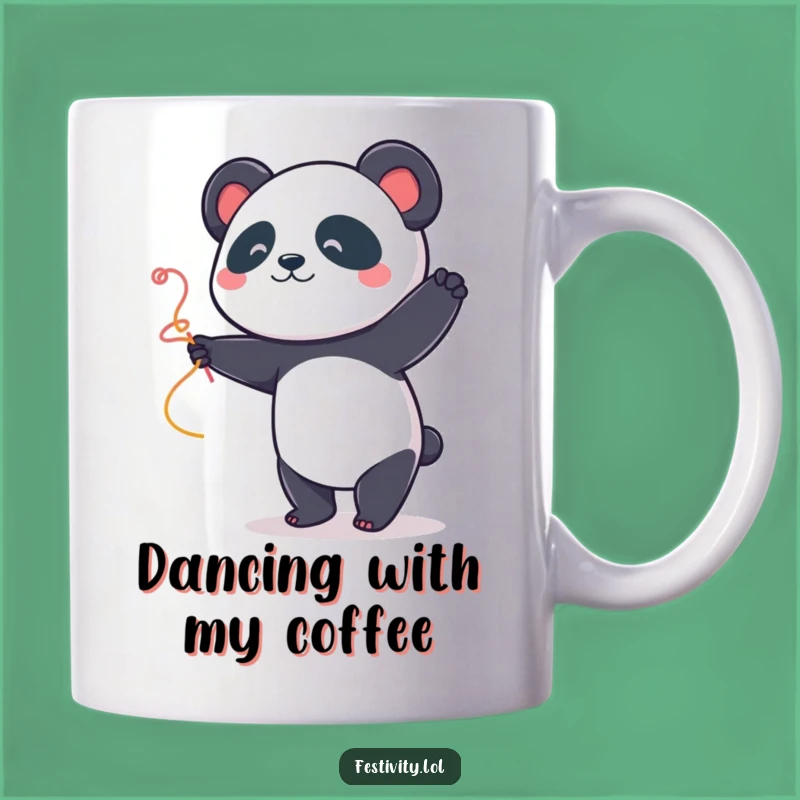 Funny Panda Dancer Mug: Joyful Celebration Gift for Fun Lovers