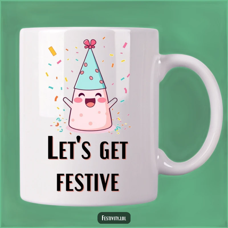 Funny Party Hat Mug: Celebrate with Hilarious Confetti for a Joyful Gift