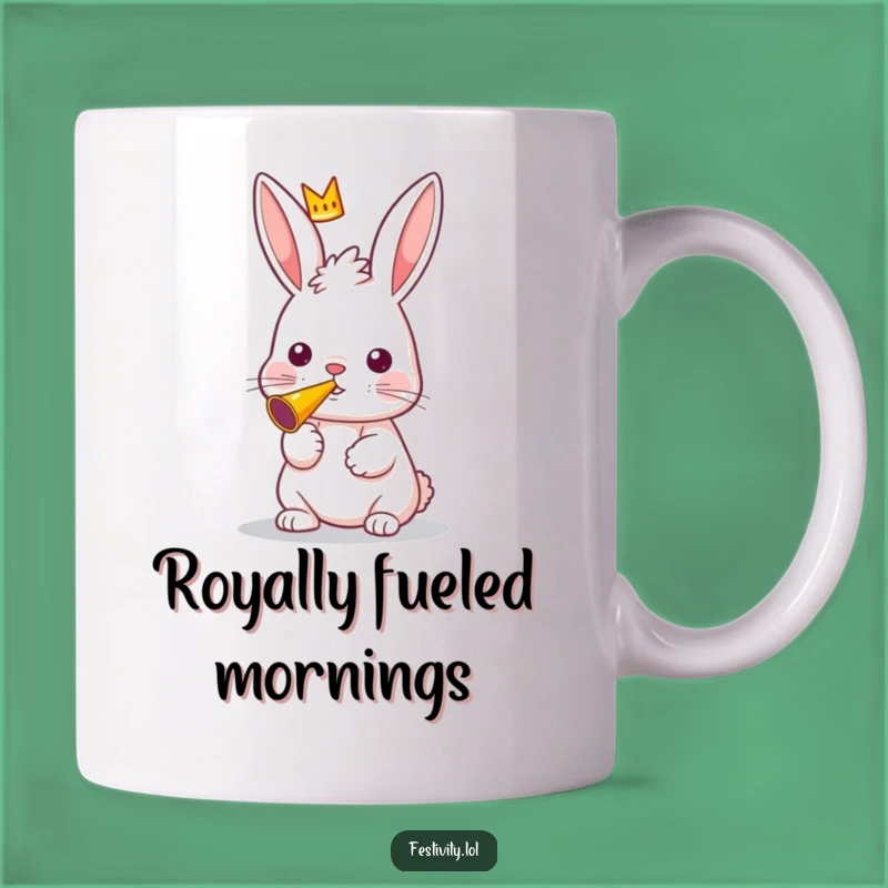 Funny Rabbit Crown Mug: Curious Royal Blowing Party Horn for Festive Fun