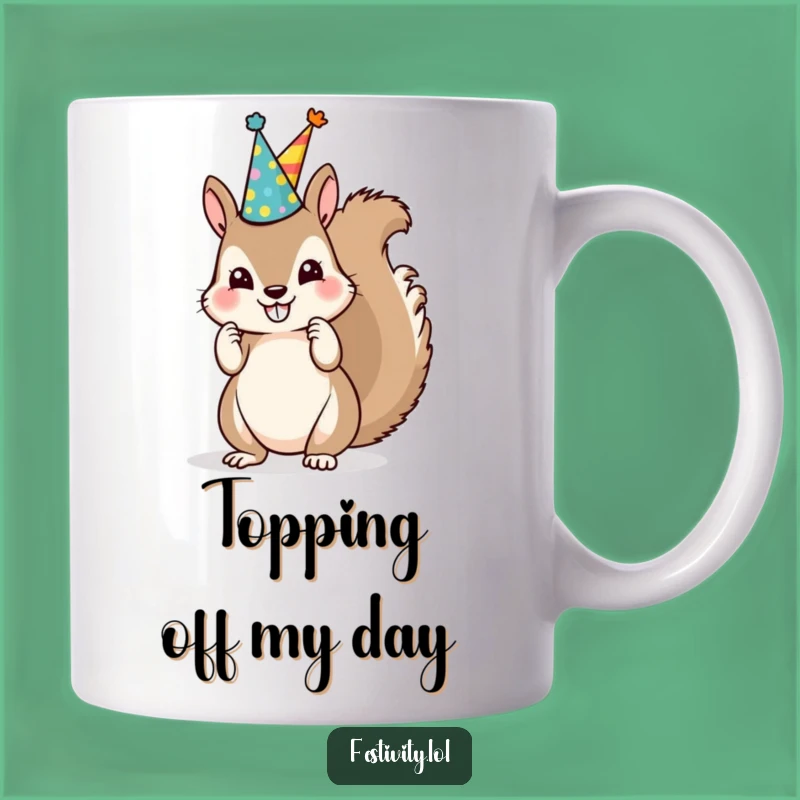 Funny Squirrel Party Hat Mug: Mischief Makers Delight, Perfect Funny Gift