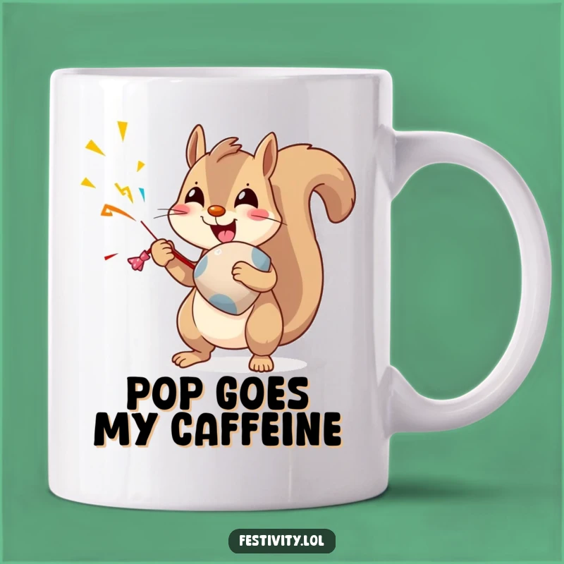 Funny Squirrel Party Popper Mug: A Hilarious Gift for Joyful Moments