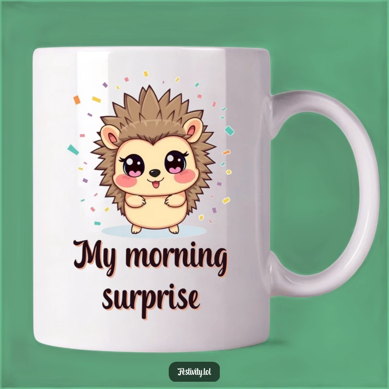 Funny Hedgehog Confetti Surprise Mug - Adorable & Hilarious Gift Idea!