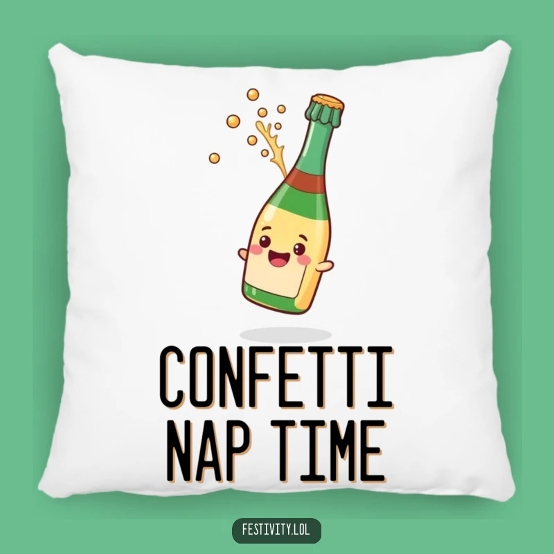 Funny Champagne Pop Pillow: Cozy Up with this Festive Splash Design, Funny Gift