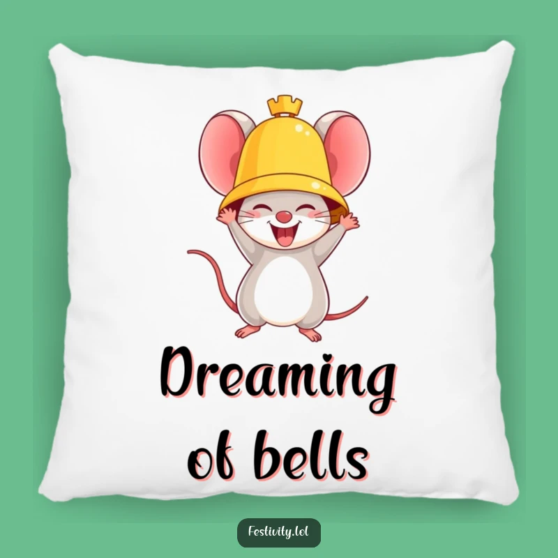 Funny Triumphant Mouse Pillow: Huggable Comfort with a Joyful Victory Design