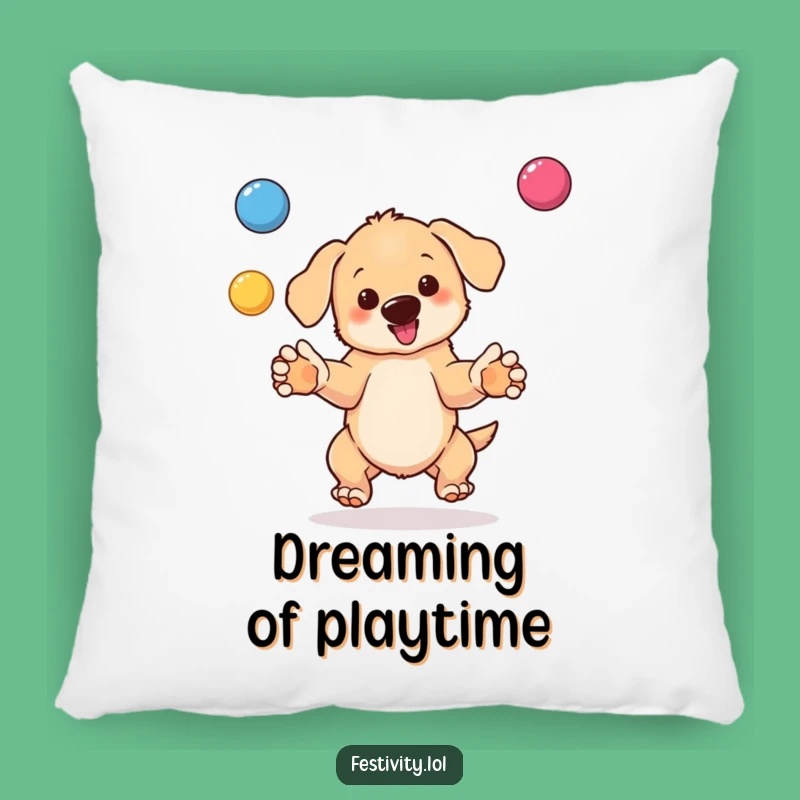 Funny Puppy Juggling Pillow: Cozy Comfort with Canine Comedy - Great Gift!
