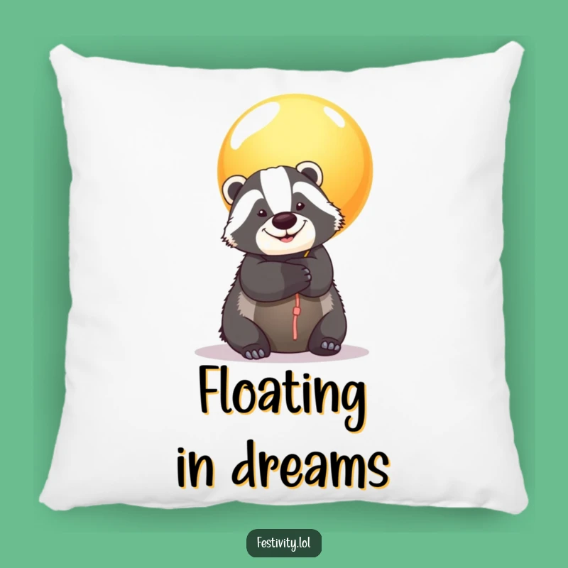 Funny Badger Balloon Pillow: Cozy Comfort with a Hug