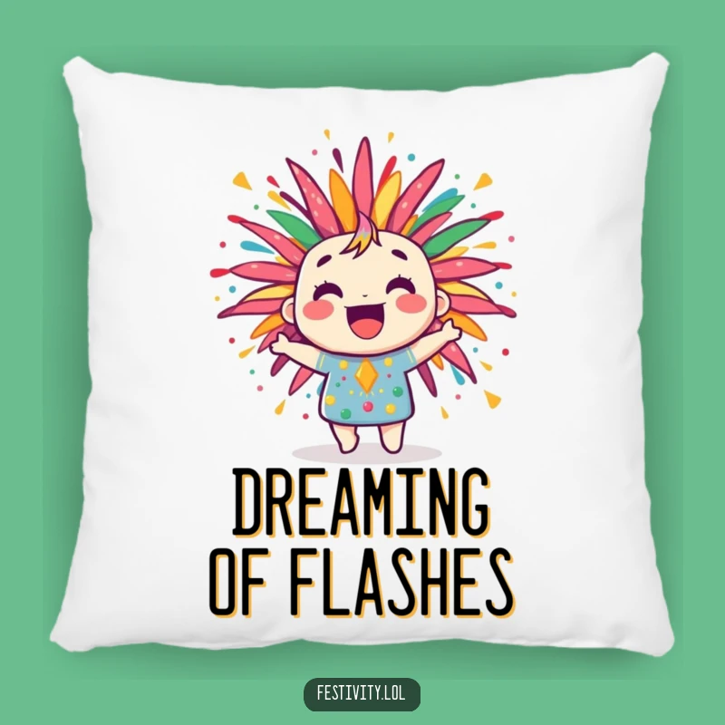 Funny Firework Pillow: Cozy Jubilant Burst of Comfort