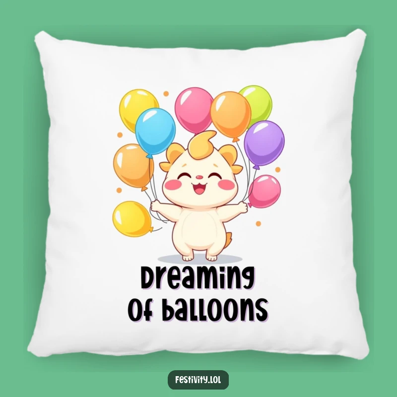 Funny Juggling Creature Pillow - Cozy Balloon Comfort - Whimsical Decor