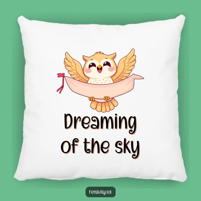 Funny Owl Pillow - Cozy Up with This Joyful Soaring Companion!