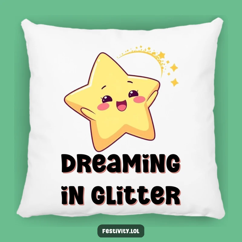 Funny Star Glitter Arc Pillow: Snuggle with Hilarious Celestial Comfort