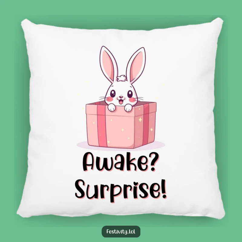 Funny Surprised Bunny Pillow - Soft, Comfy, and Hilarious Surprise Decor Gift