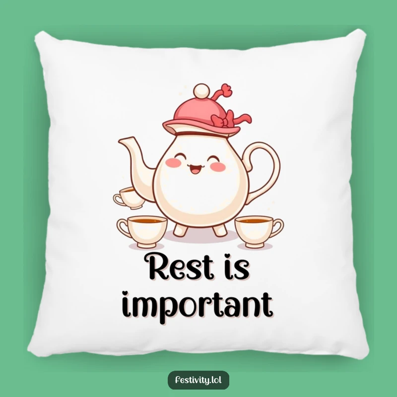 Funny Teapot Juggling Pillow: Cozy Whimsical Cartoon Character Cushion Gift