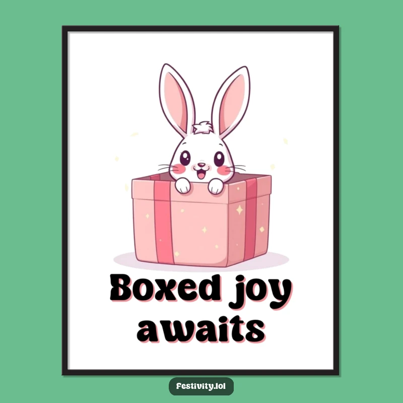 Funny Bunny Surprise Digital Art - Adorable Peek-a-Boo Decor for Instant Cheer Gift
