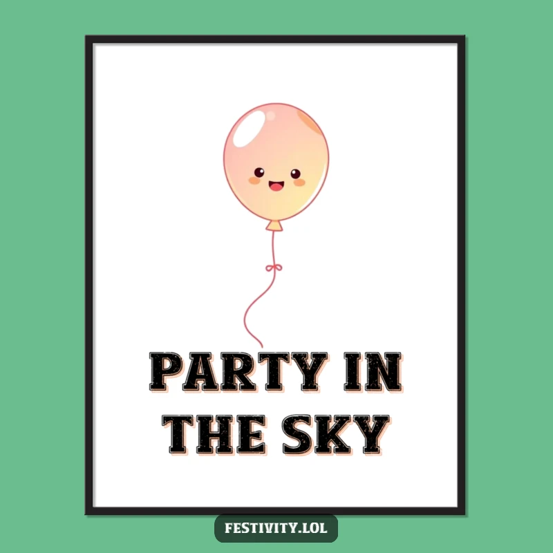 Funny Balloon Bouncing Digital Print: Instant Hilarious Joyful Decor