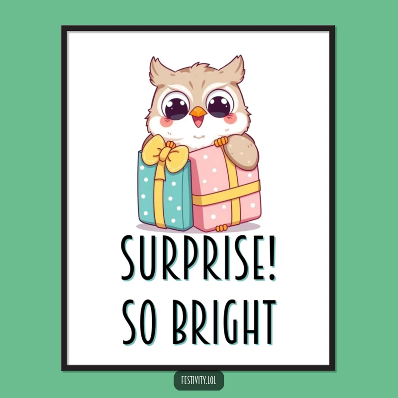 Funny Owl Gift Digital Print: Instant Wonder for Your Walls, Unique Funny Gift