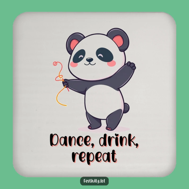 Funny Panda Dancer Coasters: Protect Surfaces with Playful Charm