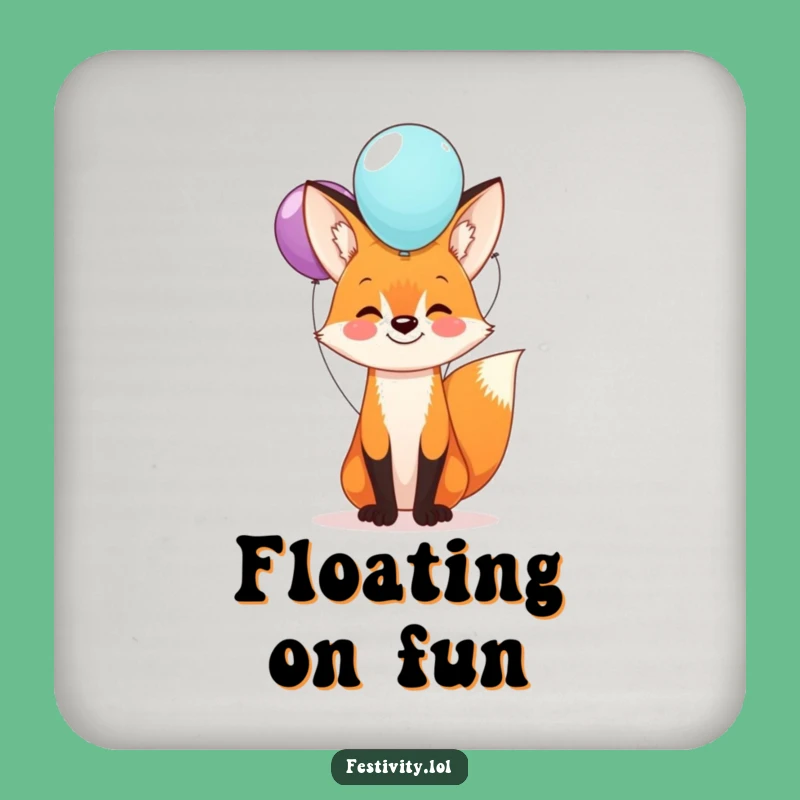 Funny Fox Balloon Coaster: Protect Surfaces, Happy Balance, Gift