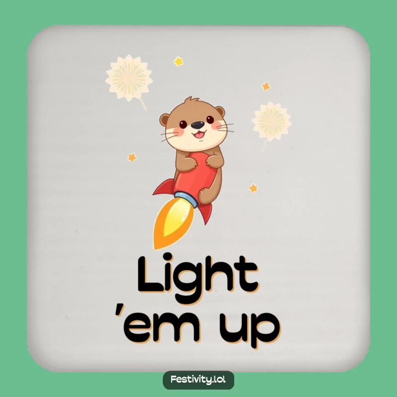 Funny Otter Rocket Coaster: Protect Surfaces, Cheerful Charm, Gift