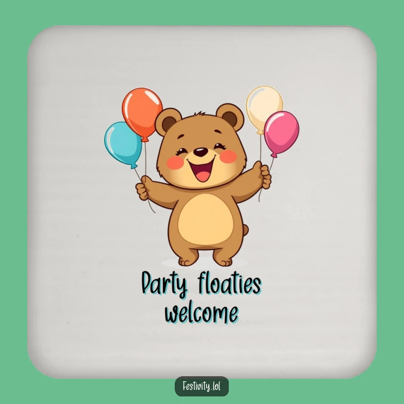 Funny Bear Juggling Drink Coaster: Protect Surfaces with This Hilarious and Cute Accessory