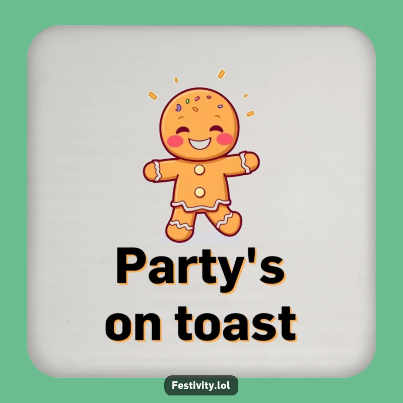 Funny Gingerbread Man Jig Coaster: Protect Surfaces with Hilarious Sprinkled Charm