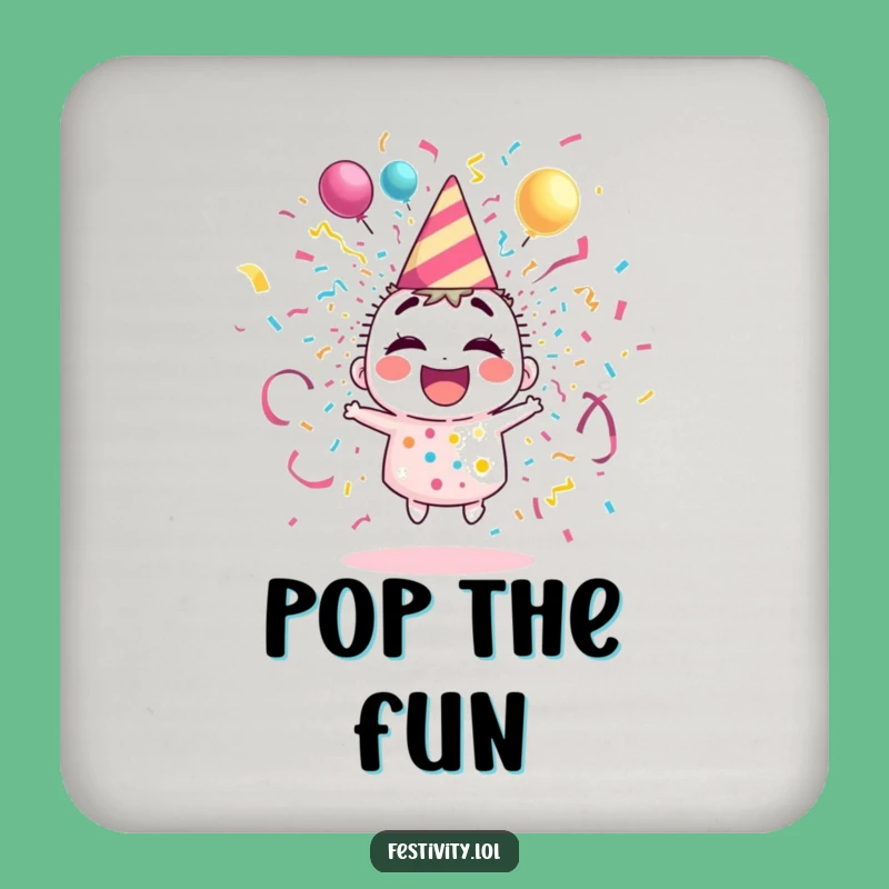 Funny Party Popper Coaster: Giggle-Inducing Protection for Surfaces