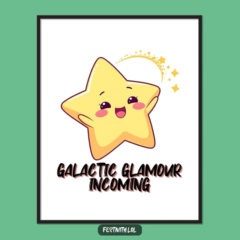 Funny Star Glitter Arc Poster: Decorate with Hilarious Celestial Sparkle