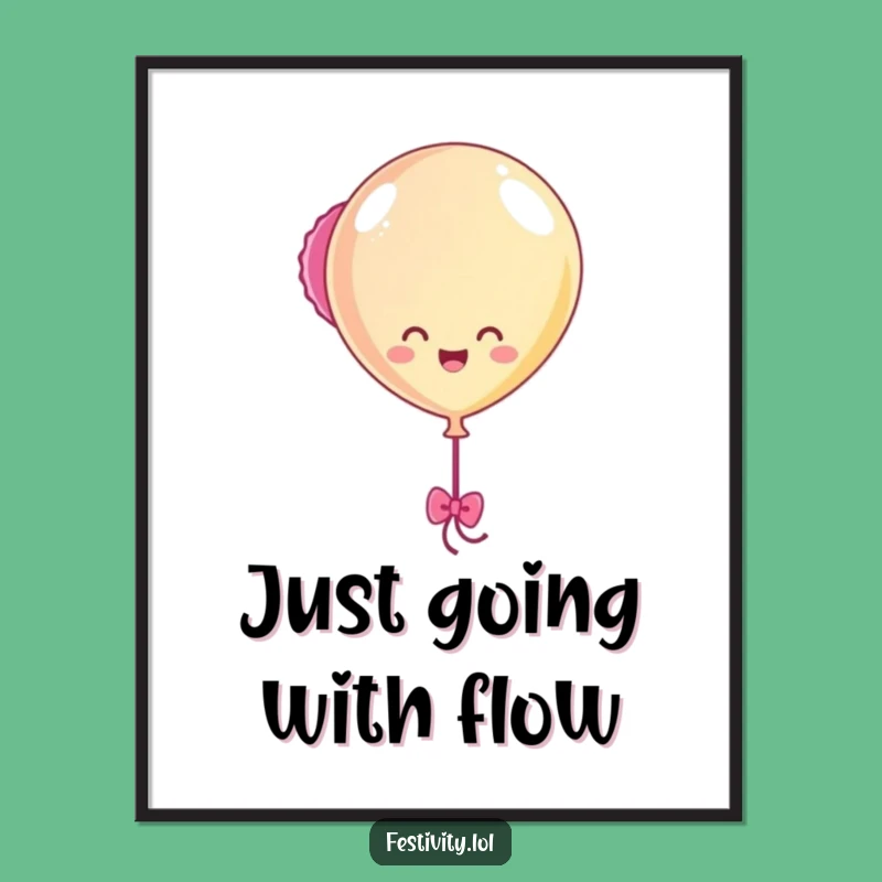 Funny Balloon Bobbing Poster: Brighten Your Walls with Hilarious Floating Art