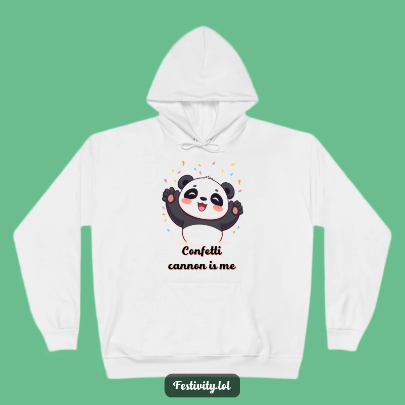 Cozy Funny Panda Hoodie: Ultimate Confetti Party Wear for Laughter