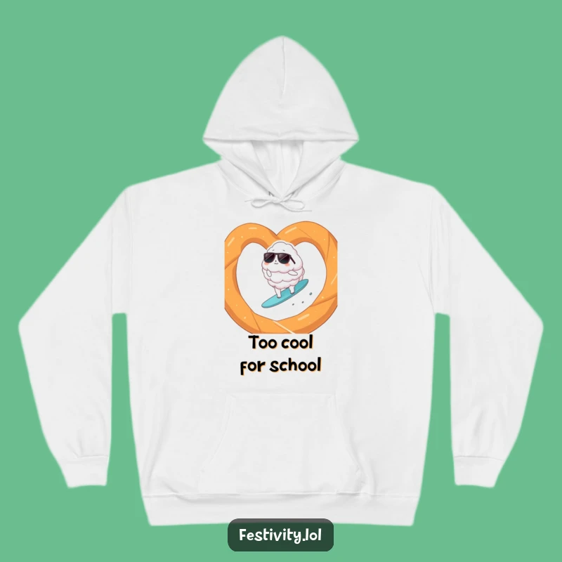 Funny Cloud Surfer Pretzel Hoodie: Cozy Up with Surreal, Hilarious Comfort